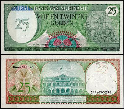 Суринам/Suriname 25 Gulden 1985 Pick 127b UNC Полтава - изображение 1