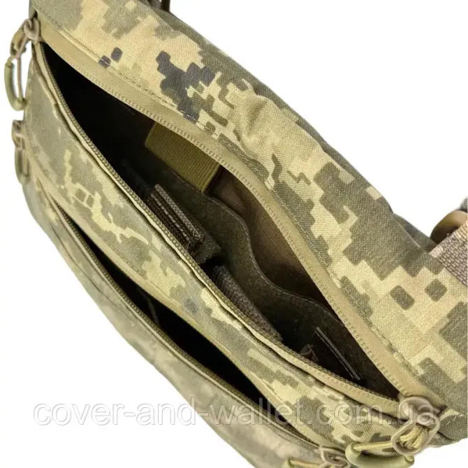 Тонкая тактическая сумка из прочной ткани Squadron в цвете Multicam с велкро Киев - изображение 9
