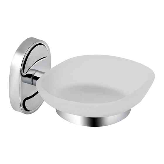 Мыльница с держателем Lidz Oreo 0201 настенная (матовое стекло) LDORE0201CRM22083 Chrome Киев