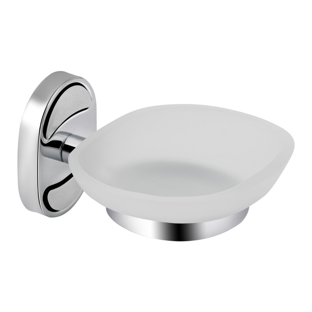 Мыльница с держателем Lidz Oreo 0201 настенная (матовое стекло) LDORE0201CRM22083 Chrome Киев - изображение 1
