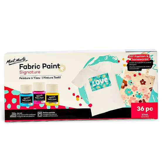 Краски акриловые для рисования на ткани Mont Marte Fabric Paint Set Signature 36pc x 20ml Каменец-Подольский