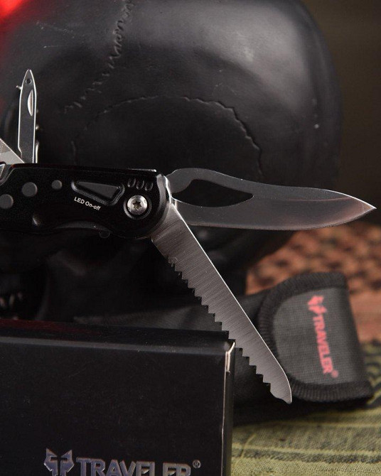 Мультитул steel з ліхтариком та бітами ВН11057 Одеса - фото 11