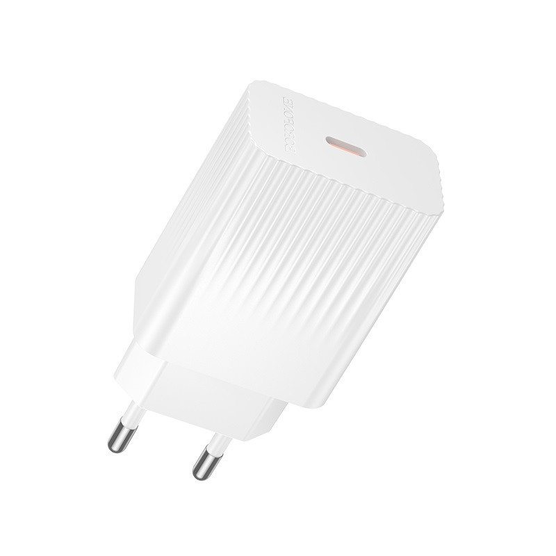 Мережевий зарядний пристрій BOROFONE BAS75A Source single port PD30W charger (EU) White Одеса - фото 1