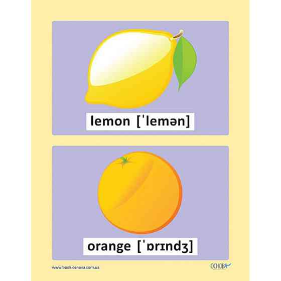 Демонстрационные флэш-карочки Английский язык ЗПП051 двусторонние Винница