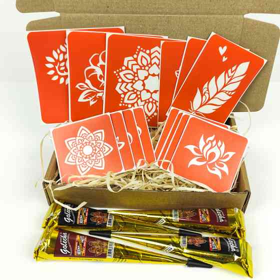 Набір хни з трафаретами для біо-тату №4 henna-set-04 Вінниця