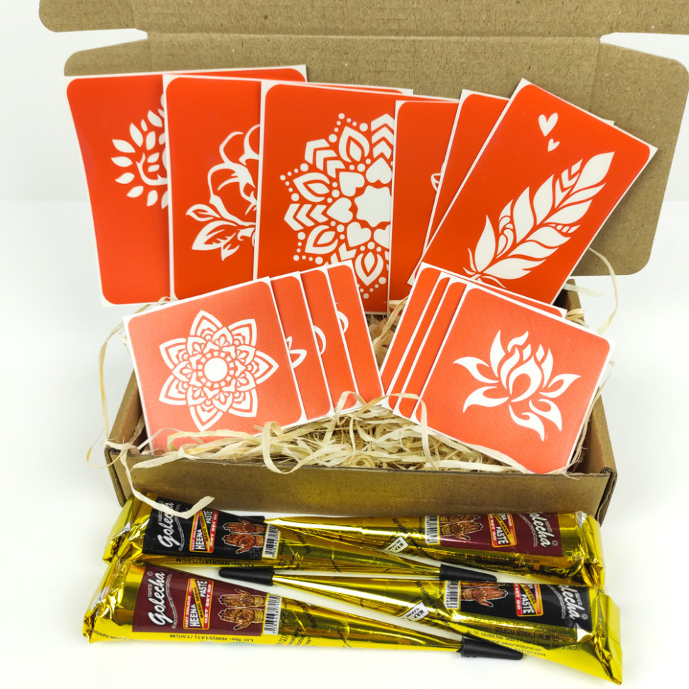 Набор хны с трафаретами для био-тату №4 henna-set-04 Винница - изображение 2