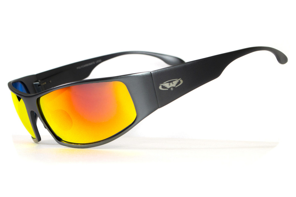 Окуляри захисні Global Vision BAD-ASS-1 GunMetal (G-Tech™ red) дзеркальні червоні в темній металевій оправі Запоріжжя - фото 8