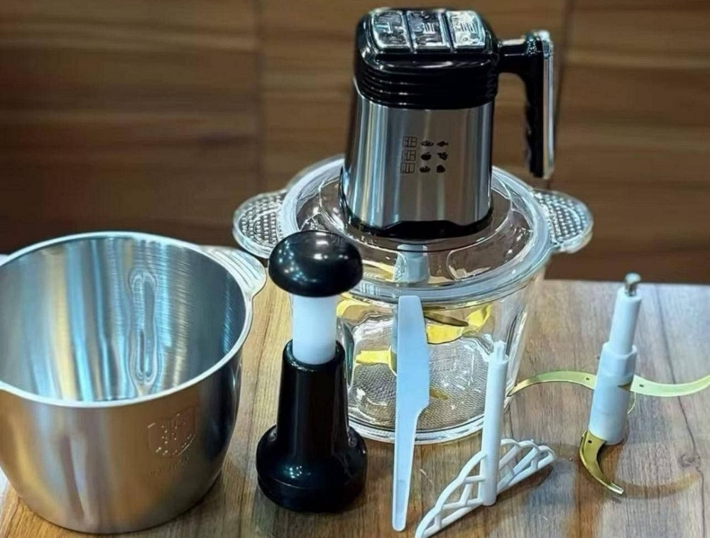 ПОТУЖНИЙ! Кухонний комбайн 3000 Вт, подрібнювач, м'ясорубка, блендер. Київ - фото 8