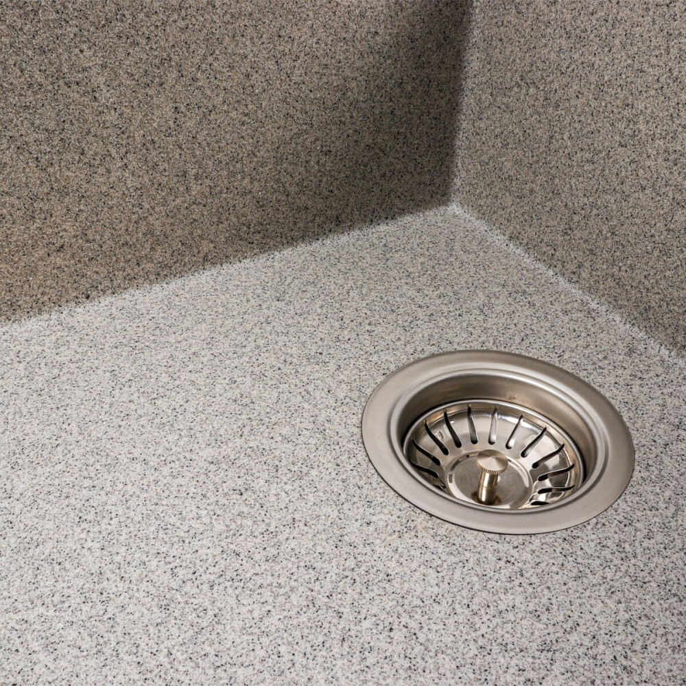 VALESO Гранітна мийка для кухні VALESO AZURIT 7950 матова Сірий Київ - фото 3