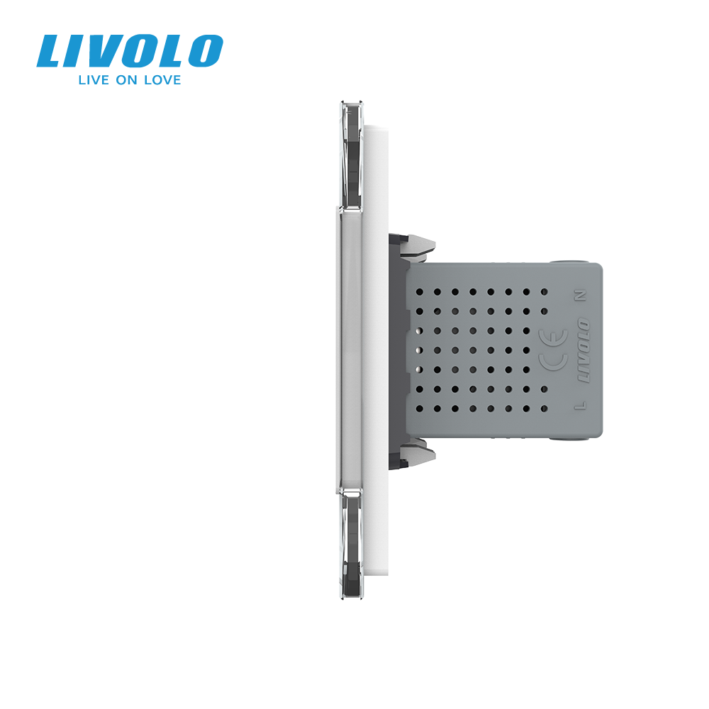 Розетка з заземленням з 2 USB розетками Livolo білий скло (VL-C7C1EU2USB-11) Коломыя - изображение 3