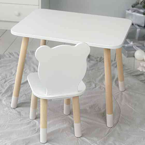 Дитячий прямокутний столик 46х60х45, стіл для дитячої кімнати, рожевий Київ