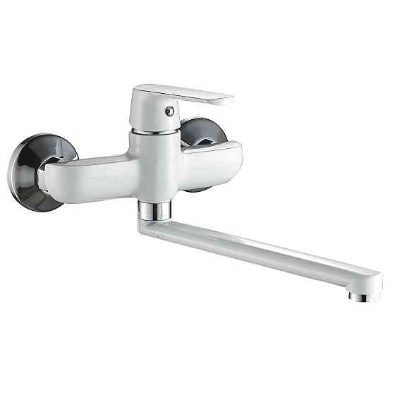 Смеситель для кухни со стены Globus Lux Laguna GLA-0104-7-WHITE (000022563) Киев