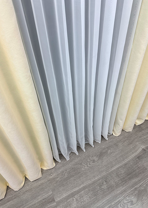 Шторна тканина мікровелюр Petek YL колір кремовий 1704ш Київ - фото 5