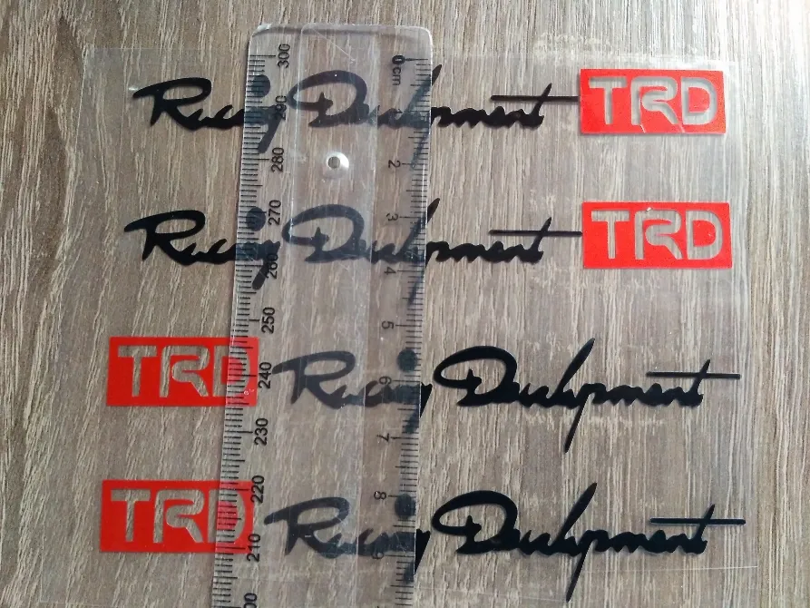 Наклейки на ручки авто Trd номер 7 Чёрная с красным Киев - изображение 8