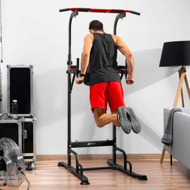 Силова станція з еспандерами HS-1016K тренажер із підлоговим турніком і брусами для дому та спортзалу Київ - фото 9