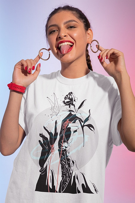 Футболка з аніме принтом Хеавен Оффікіал С Блессінг оверсайз (S/M/L) Чорний AnimeJ0292 Дніпро - фото 1