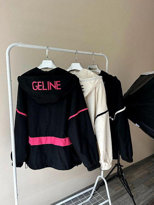 Женская ветровка оверсайз с двойным капюшоном плащевка эмми Черный 2, 48/52 Одесса - изображение 3