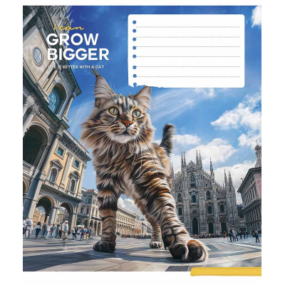 Зошит Школярик Gigantic cats 12 аркушів лінія (012-3451L) Вінниця - фото 2