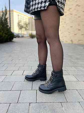 Liya Черевики жіночі LIYA чорні натуральна шкіра зима висота 13 см розмір 38 (2836) Коломыя