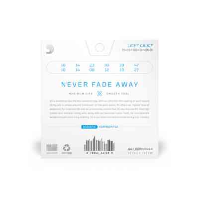 Струни для гітари D'Addario XS Phosphor Bronze Extra Light 12-String (10-47) (XSAPB1047-12) Вінниця