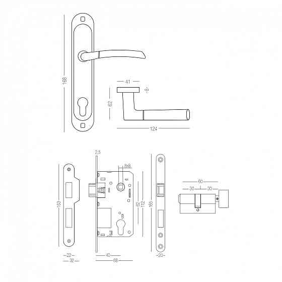 КОМПЛЕКТ A-1210 PZ SN/CP: РУЧКА НА ПЛАНЦЕ ПОД PZ С МЕХАНИЗМЫМ И ЦИЛИГРЕМ Киев