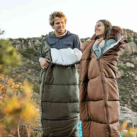Спальник з капюшоном Naturehike U150 NH20MSD07, (11°C), правий, коричневий Київ