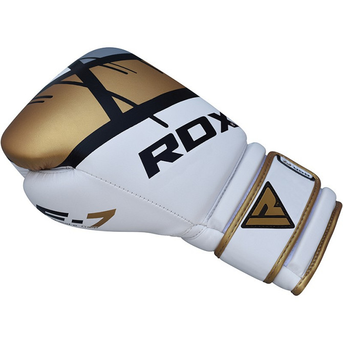 Боксерські рукавички RDX Rex Leather Gold 14 ун. Кам'янське - фото 4