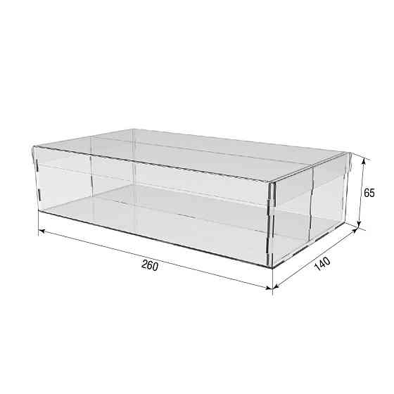Коробка акриловая EKOSTAR  260х140х65 с крышкой Киев