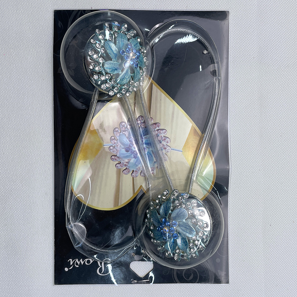 Магніти для штор та гардин "Flowers" набір 2 шт Блакитний (81-220) Київ - фото 7