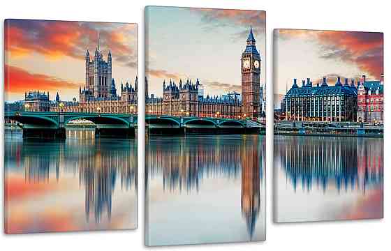 Модульная картина в гостиную / спальню   Біг-Бен   Art-728_3 70x130 см Киев