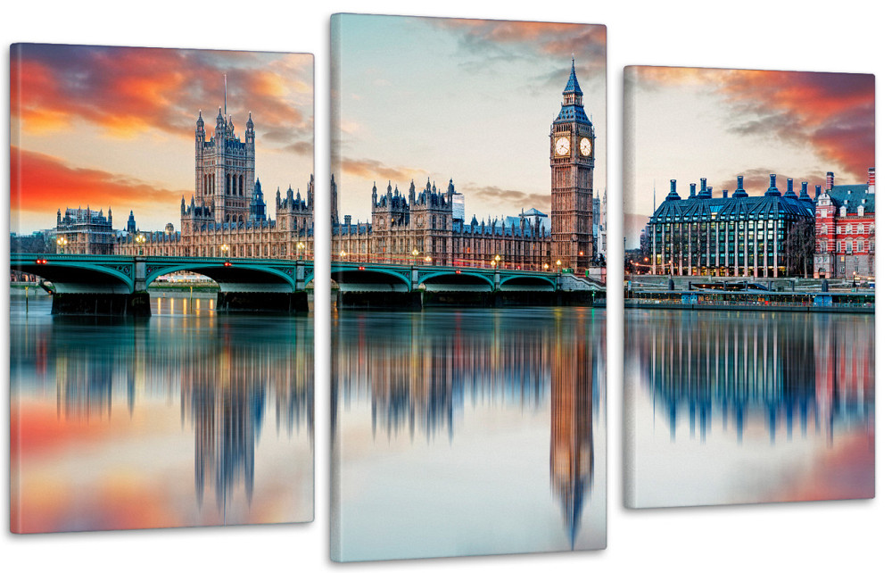 Модульная картина в гостиную / спальню   Біг-Бен   Art-728_3 70x130 см Киев - изображение 1