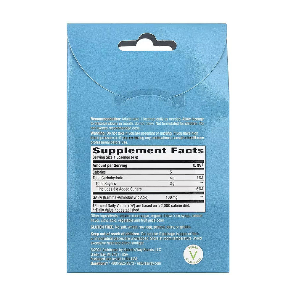 Гамма-аміномасляна кислота Nature's Way Calm Drops - 24 lozenges (Вишня) Луцьк - фото 2