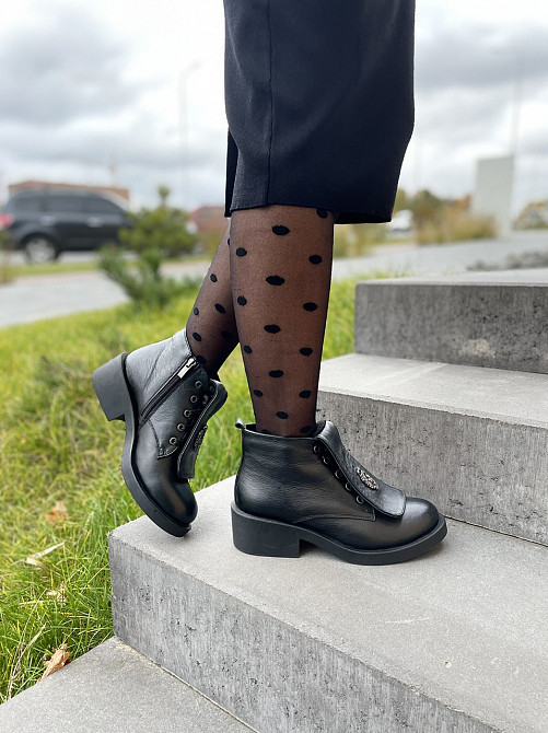 Injers Женские ботинки INJERS черные натуральная кожа зима высота 13 см (3885) 38р 40р Коломия - фото 10