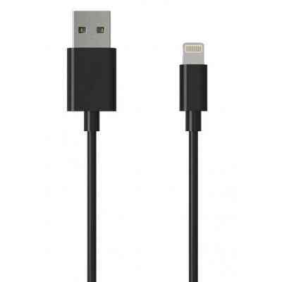 Дата кабель USB 2.0 AM to Lightning 1.0m Cu, 2.1А, Black Grand-X (PL01B) Винница