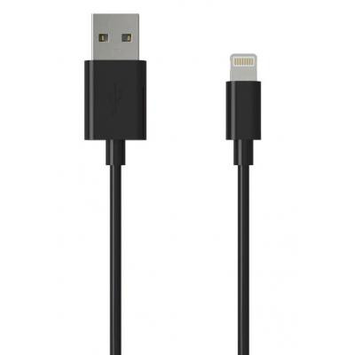 Дата кабель USB 2.0 AM to Lightning 1.0m Cu, 2.1А, Black Grand-X (PL01B) Вінниця - фото 2