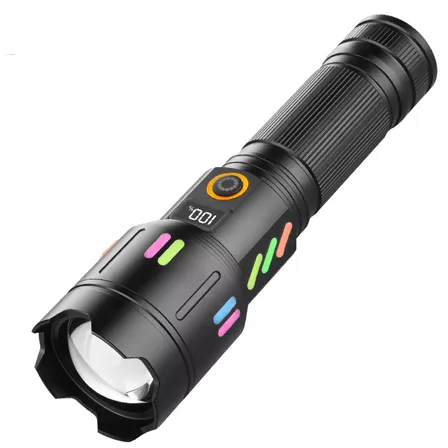 Ручний ліхтар PLD-X83-TG zoom + LCD + Type-C + PowerBank + 1х26650 (18650) 5 режимів Вінниця