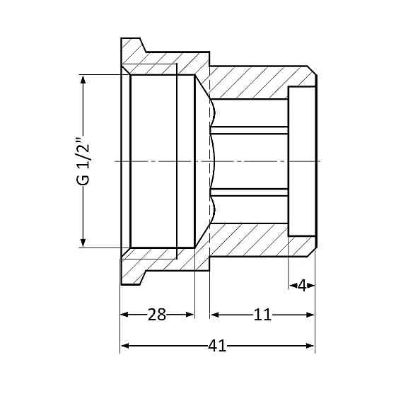 Подовжувач латунний Thermo Alliance Standart 1/2" ВН, L = 30 мм SD4221530 Київ