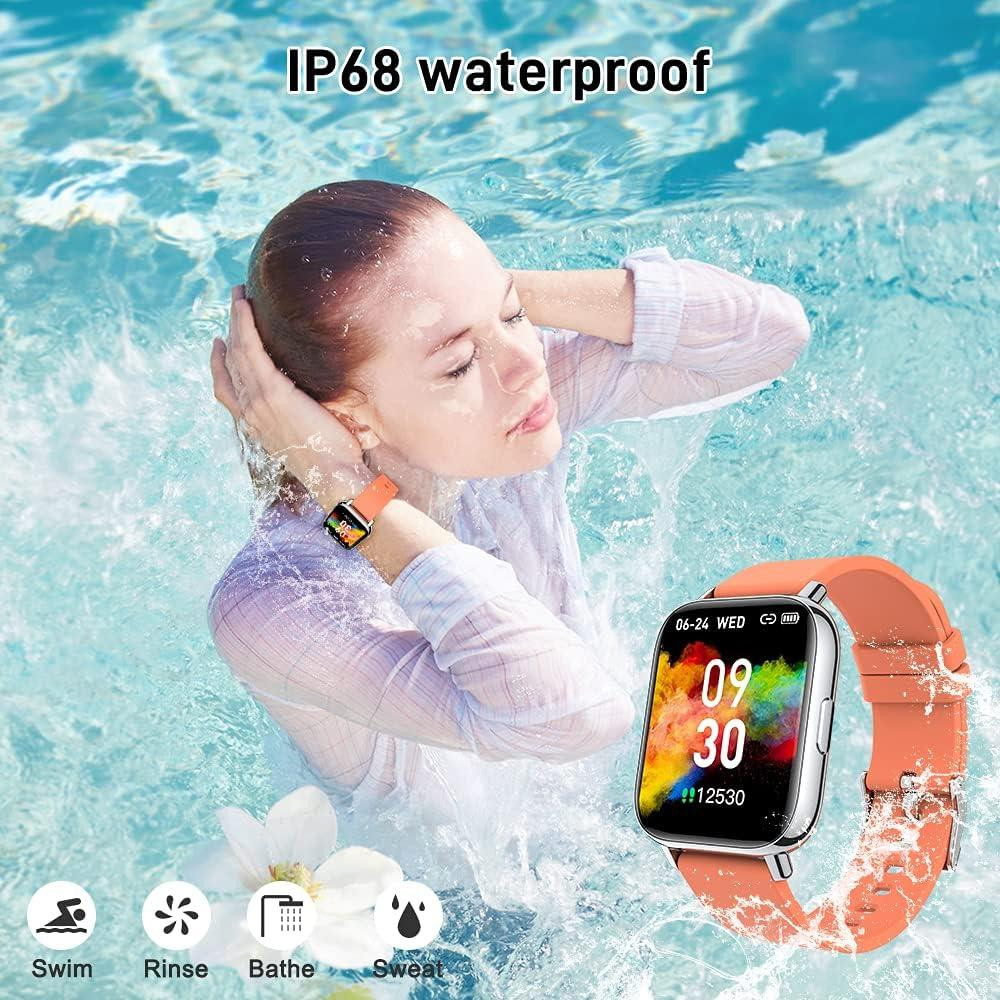 Смарт-годинник Ordtop P32 Orange: стильний фітнес-трекер з моніторингом здоров'я та водозахистом IP68, новий гаджет для спорту Київ - фото 5