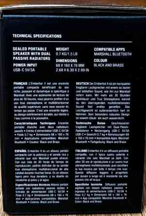 Колонка Marshall Emberton 2 II Black and Brass Нова. Харків