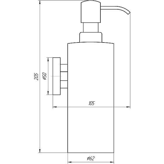 Дозатор рідкого мила Globus Lux SS 8432  SUS304 Луцк