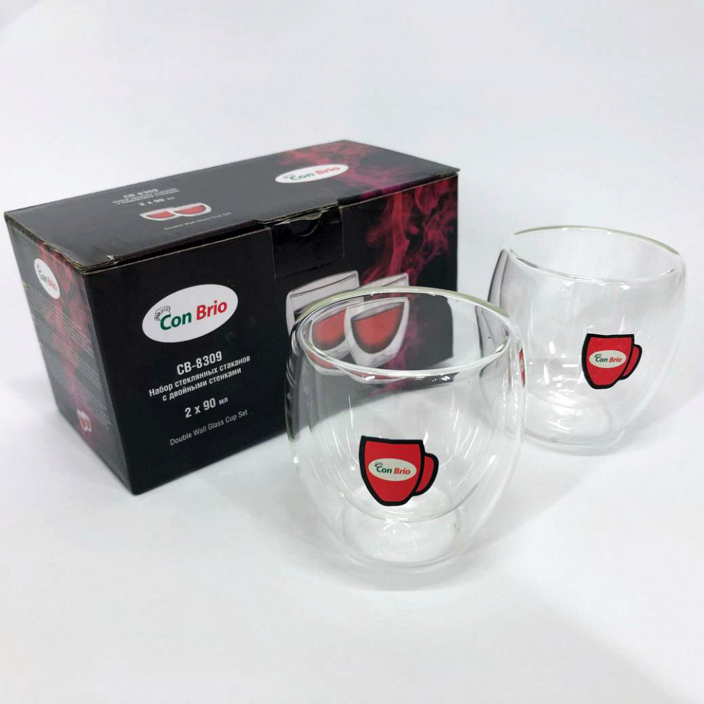 Двойной стакан для кофе Con, Прозрачная чашка с двойным дном, Стаканы и кружки с двойным дном IT-48 Львов - изображение 10
