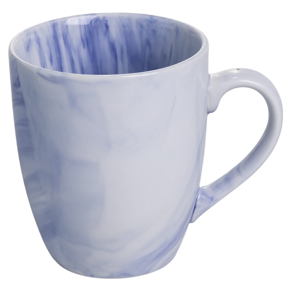 Столовий набір посуду тарілок і чашок 16 предметів на 4 особи Marble Clara порцеляновий Синій MD-16-3B Київ - фото 5