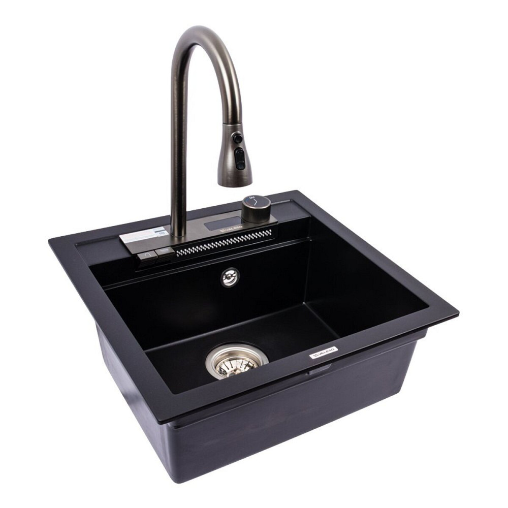 VALESO Гранітна мийка VALESO 5149 VIVA (чорна) Киев - изображение 4