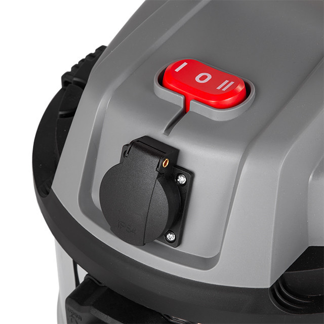 Пилосос будівельний INTERTOOL DT-1030, 1,4 кВт, >17 кПа, бак 30 л, розетка, HEPA фільтр, шланг 3 м - з насадками Львів - фото 5