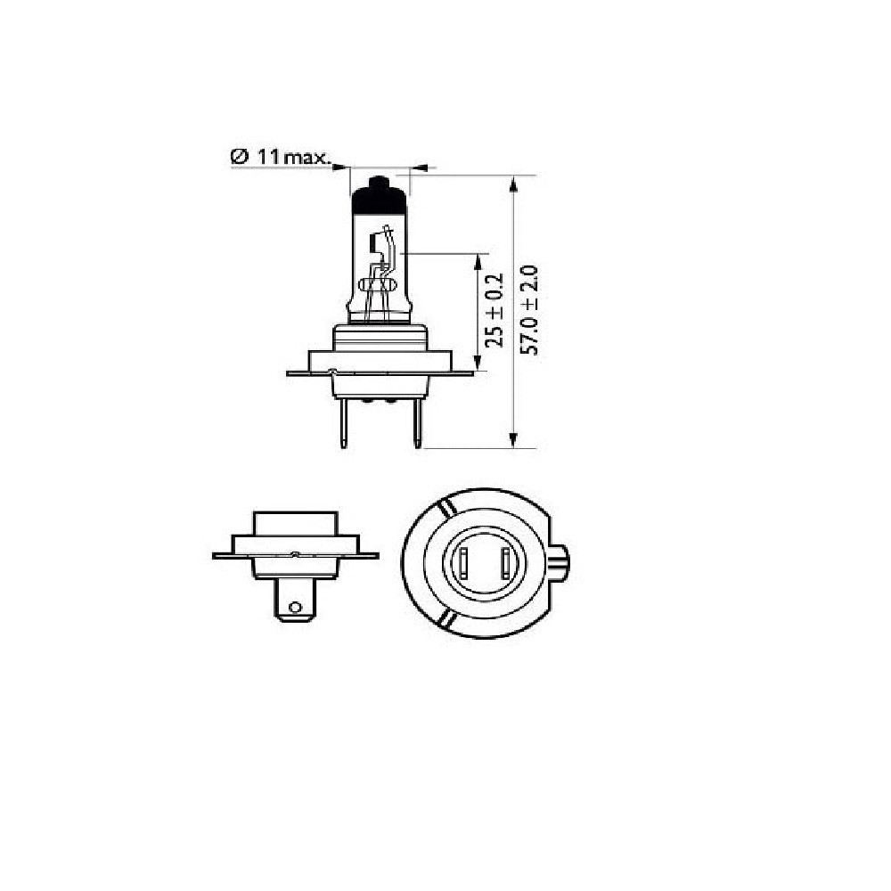 Галогенова лампа PHILIPS H7 12972PRC1 Vision +30% 55 W 12 V PX26d (1 шт) Харків - фото 2