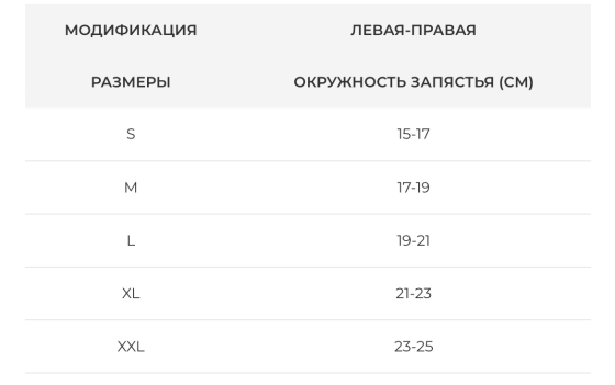 Бандаж трикотажний на зап'ястя із металевою пластиною Orthopoint REF-722 на праву руку Розмір L Кам'янець-Подільський