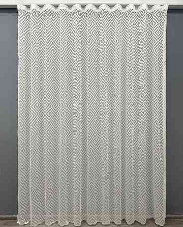 Тюль VR-Textil 1556т Ромб Меандр Жакард Молочний 450х270 см (42-1049) Київ