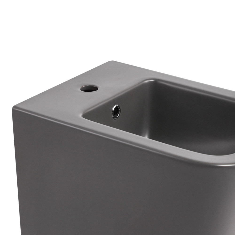 Комплект Qtap Tern Anthracite 3 в 1: унитаз подвесной Ultra Quiet + биде подвесное + раковина накладная QTTERAN49161 Киев - изображение 7