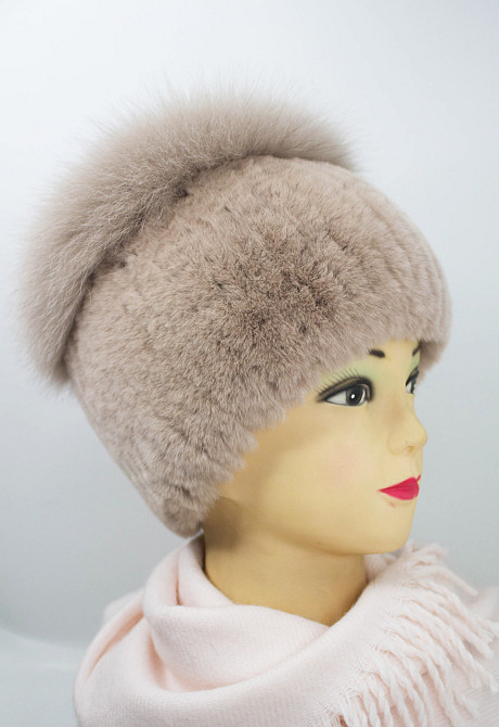 Шапка хутряна жіноча кубанка Анжеліка Кавовий Харків - фото 3