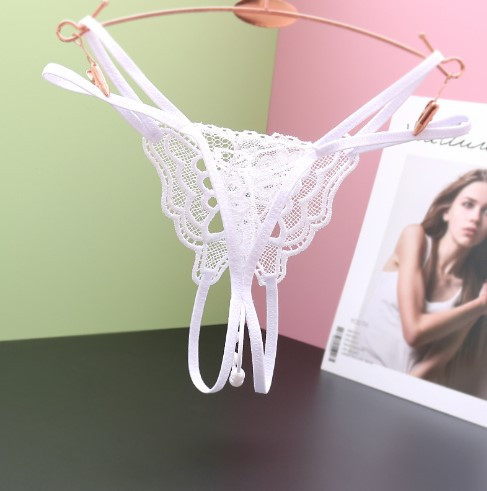 Трусики з перлинами та метеликом білі - розмір універсальний, резинка до 90см Київ - фото 2